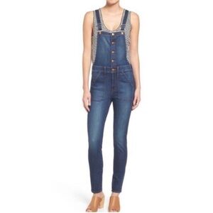 Madewell Button Front Skinny Denim Overalls size Small